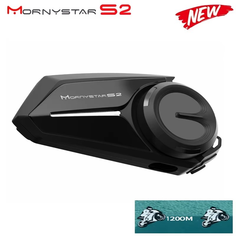 Full Face Motorcycle Helmet With Bluetooth - Mornystar S2 ヘルメットヘッドセットオートバイインターホン防水 Bluetooth 5.1 DSP