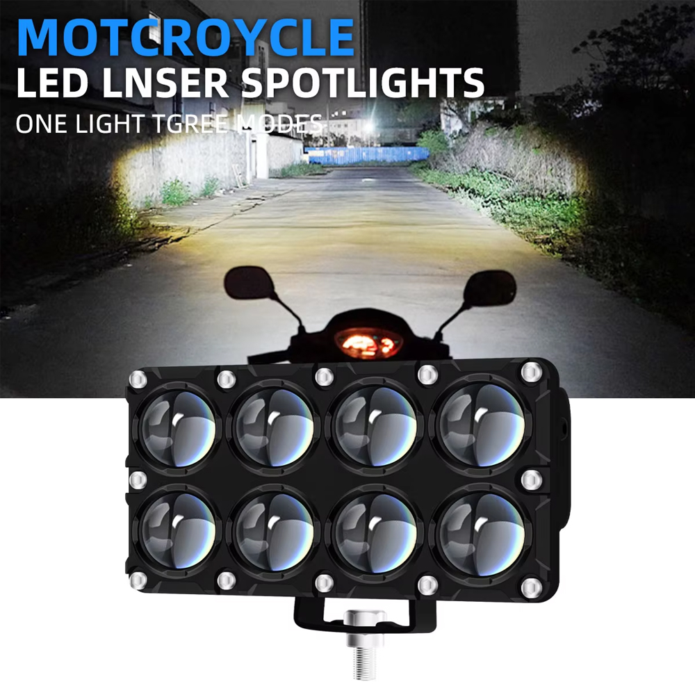 Universal Motorcycle Led Headlight Projector - 6/8/10 レンズ補助オートバイスポットライト作業用フォグランプ電球プロジェクターヘッドライト追加電気駆動スポットランプ 12V