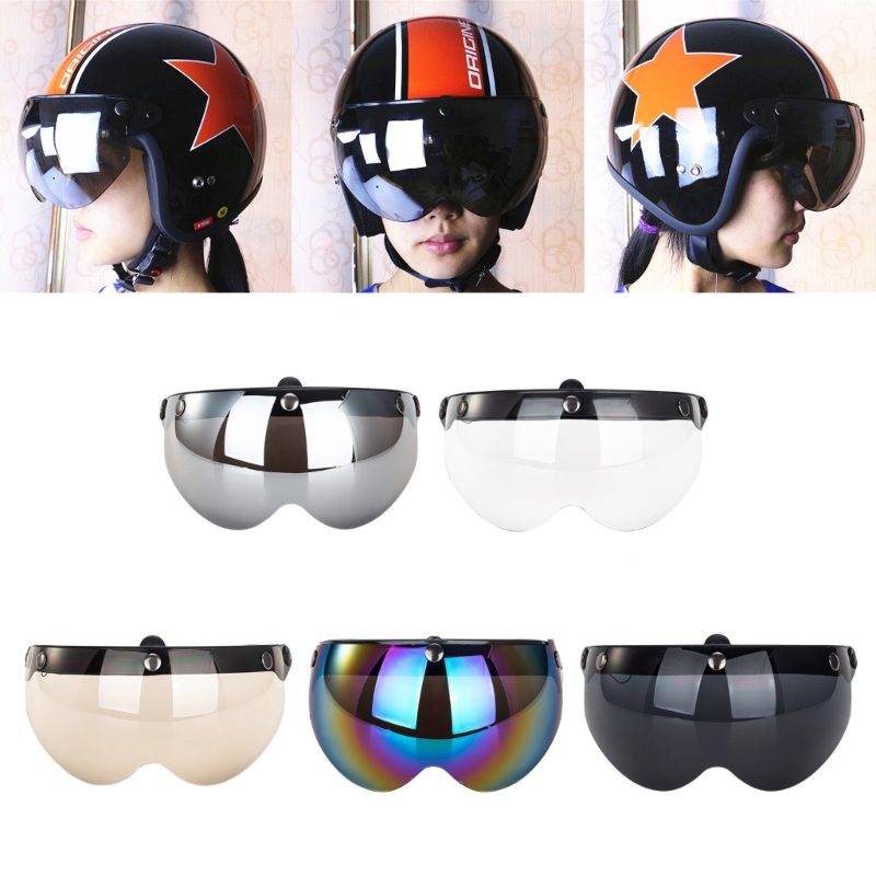 Vintage Open Face Retro Helmet - バブル ヘルメット バイザー ユニバーサル レトロ 3