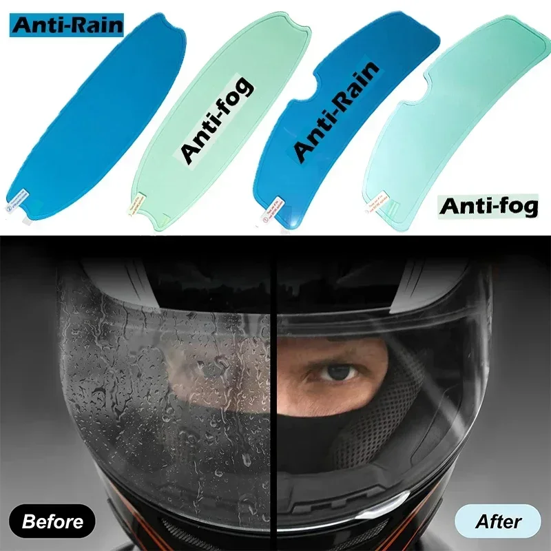 Motorcycle Helmets - 1/4 個オートバイヘルメットクリアパッチフィルム防曇防雨フィルムナノコーティングステッカーバイクヘルメットツールアクセサリー