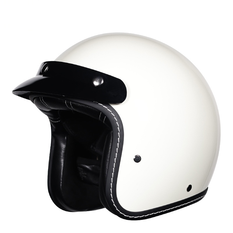 ユニセックスレトロ3/4オープンフェイスバイクヘルメット、男 - Vintage Open Face Retro Helmet のレビューと価格