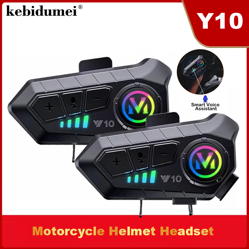Y10 Bluetooth 5.3 ヘルメットヘッドセットワ - Full Face Motorcycle Helmet With Bluetooth のレビューと価格