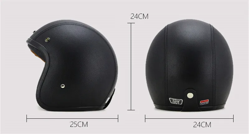 レトロヴィンテージカフェレーサーバイクヘルメットオープンフェ - Vintage Open Face Retro Helmet のレビューと価格