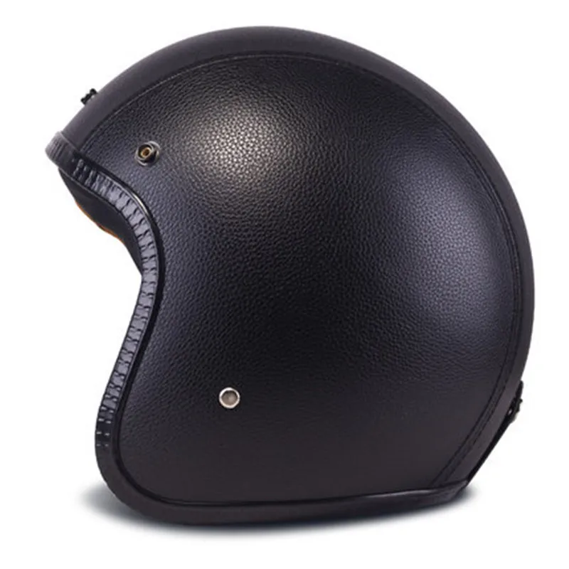 レトロヴィンテージカフェレーサーバイクヘルメットオープンフェ - Vintage Open Face Retro Helmet のレビューと価格