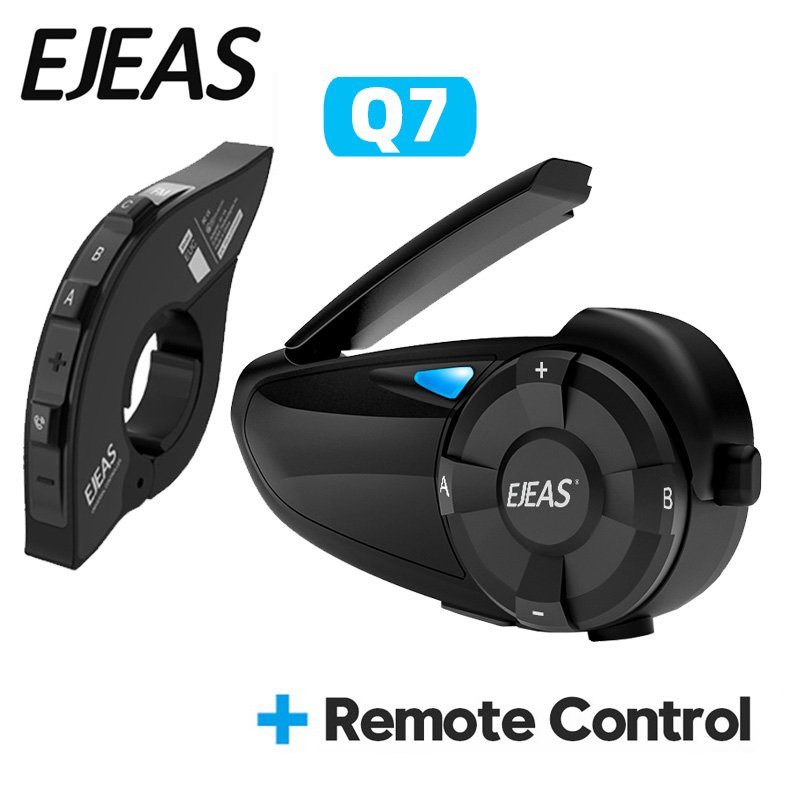 EJEAS Q7 オートバイヘルメットヘッドセットインターホ - Universal Motorcycle Helmet Intercom Headset のレビューと価格