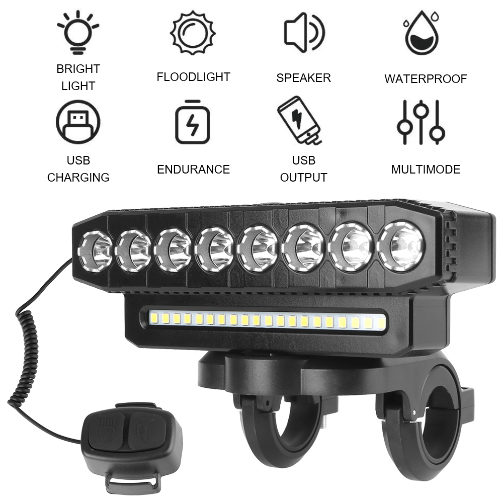 防水オートバイスポットライトポータブル充電式 LED ヘッド - Universal Motorcycle Led Headlight Projector のレビューと価格