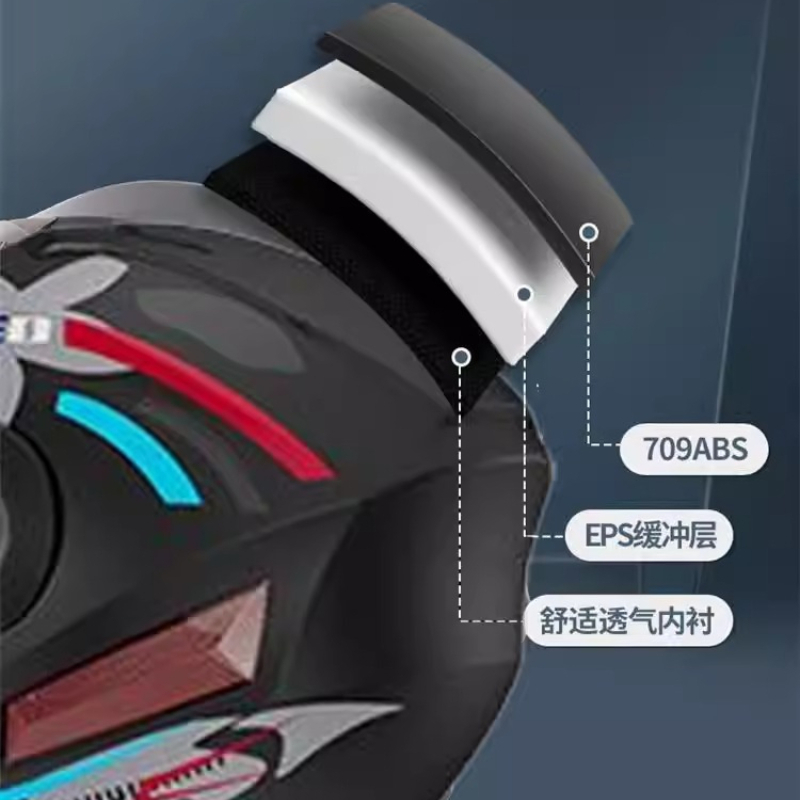 安全ダウンヒルフリップアップヘルメット　パーソナライズド　男 - Full Face Motorcycle Helmet With Bluetooth のレビューと価格
