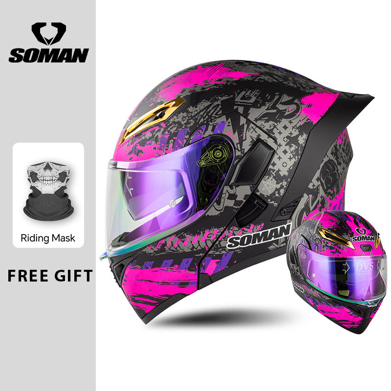 ユニセックス DOT 認証 ダブルバイザー フリップアップ  - Modular Flip Up Motorcycle Helmet Dot Approved のレビューと価格