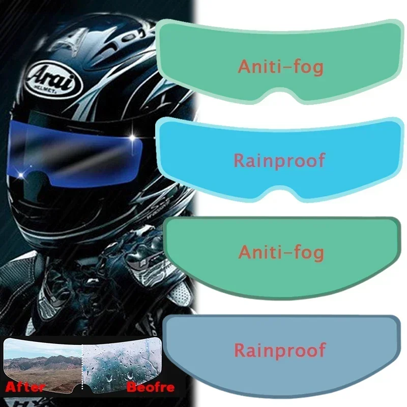 1/4 個オートバイヘルメットクリアパッチフィルム防曇防雨フ - Motorcycle Helmets のレビューと価格