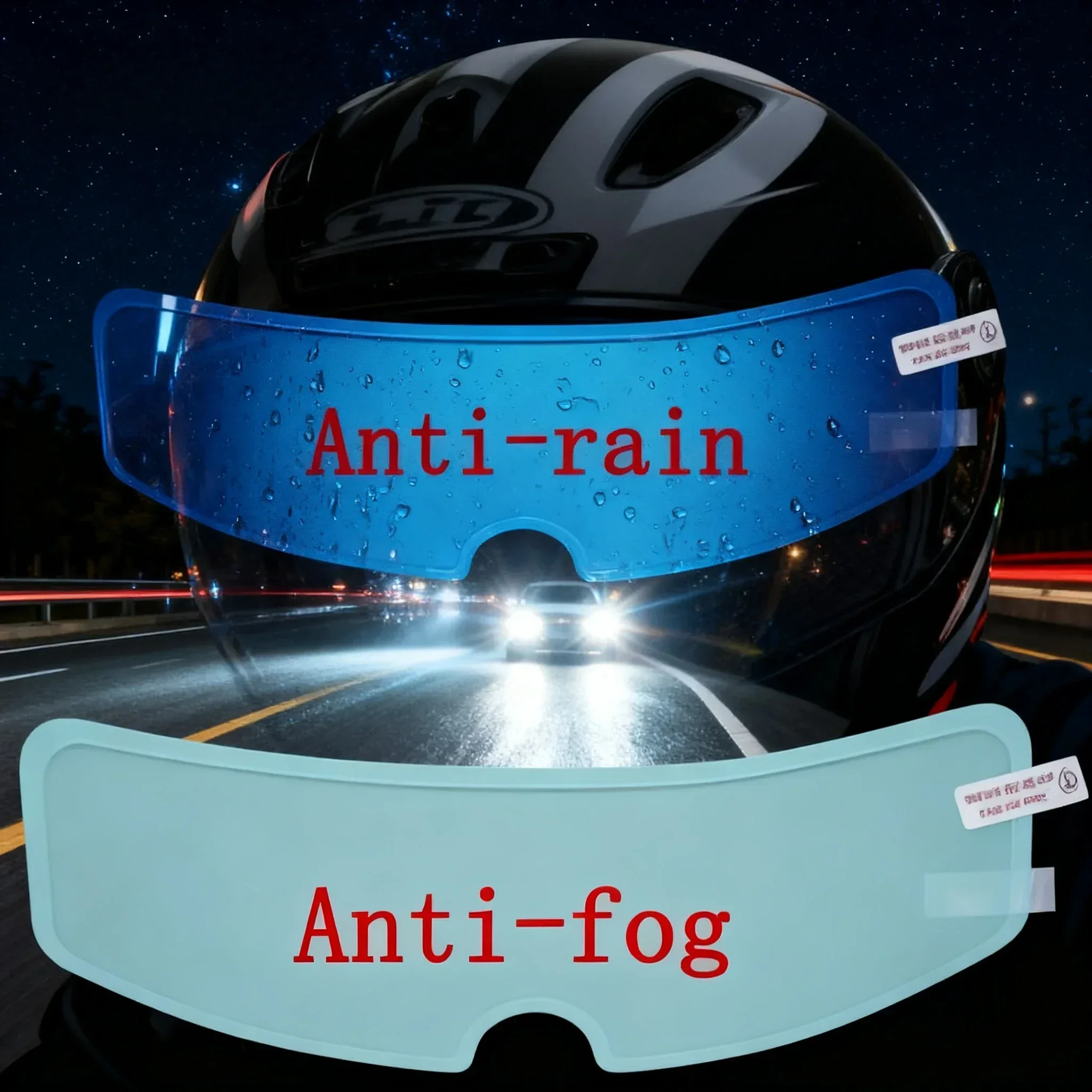 1/4 個オートバイヘルメットクリアパッチフィルム防曇防雨フ - Motorcycle Helmets のレビューと価格
