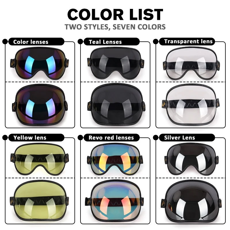 Uchoose-オープンフェイスのオートバイ用ヘルメット,レ - Vintage Open Face Retro Helmet のレビューと価格