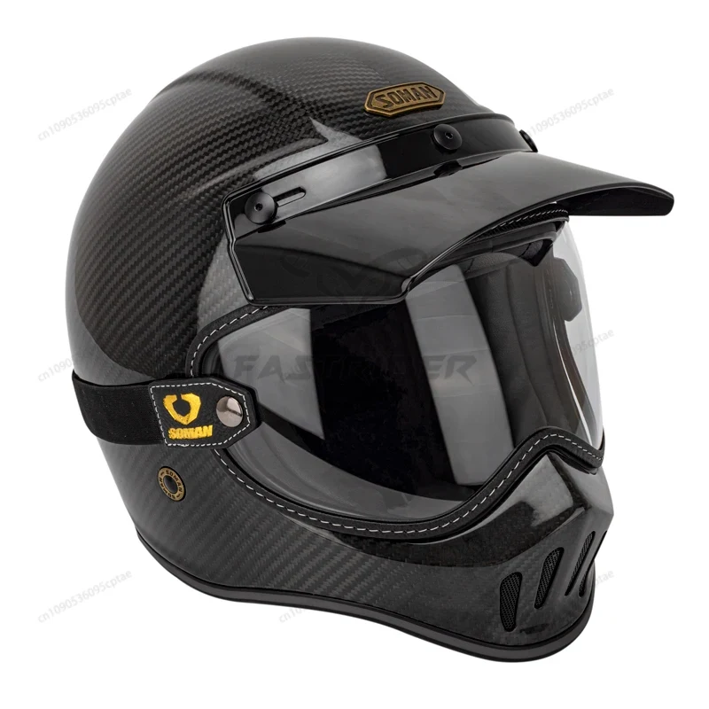 SOMAN ヴィンテージバイクゴーグル レトロオープンフェイ - Vintage Open Face Retro Helmet のレビューと価格