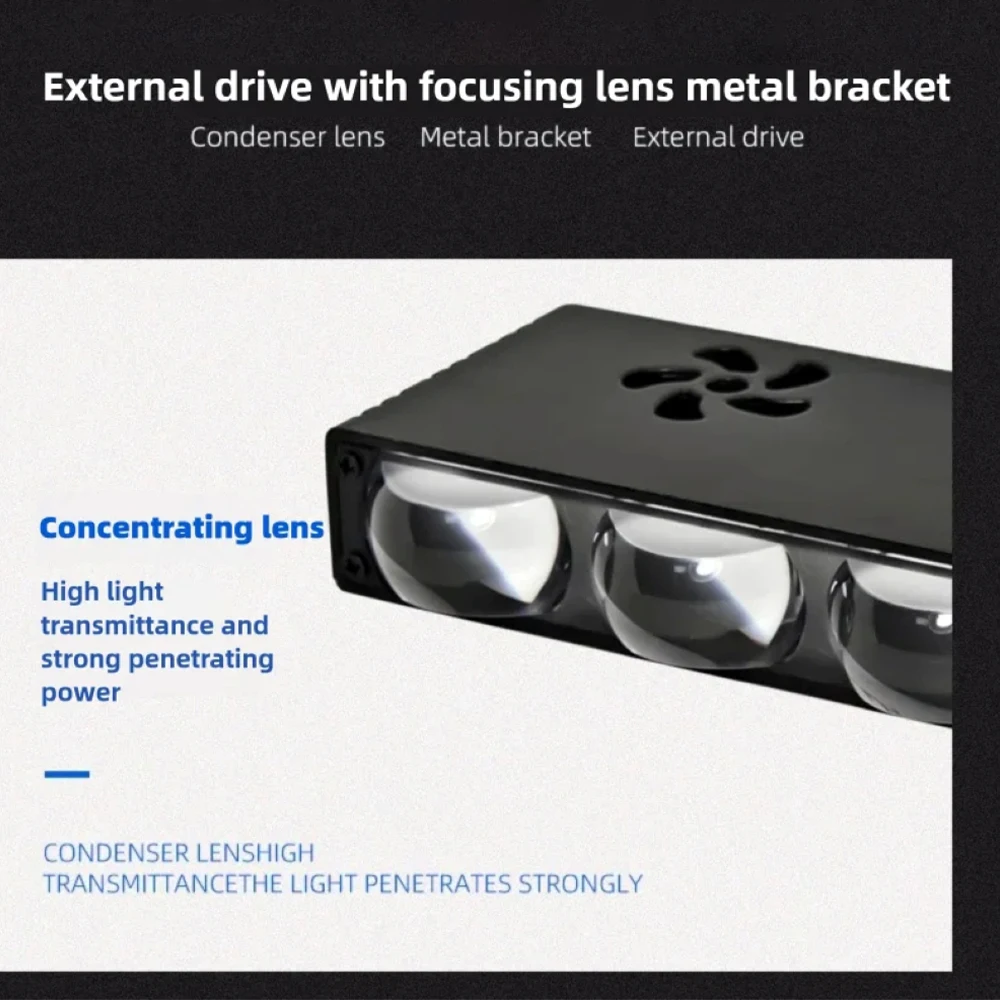車用グリルLEDヘッドライト作業灯バンパーフォグランププロジ - Universal Motorcycle Led Headlight Projector のレビューと価格