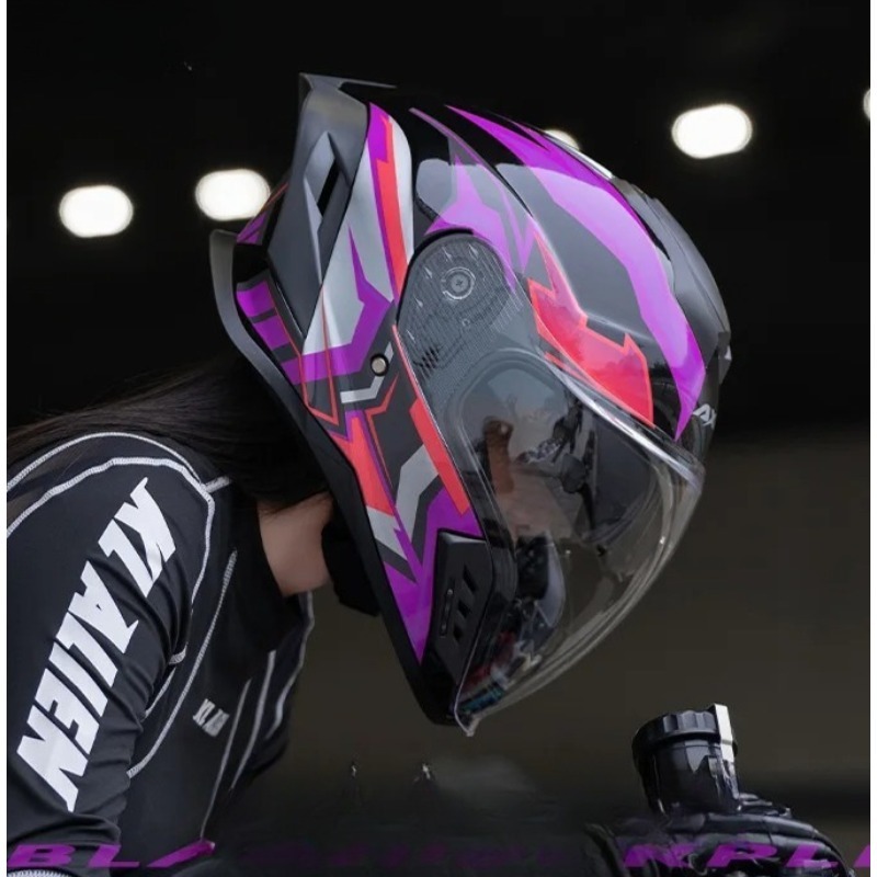 バイク用フルフェイスヘルメット ラージテール レトロクルーズ - Full Face Motorcycle Helmet With Bluetooth のレビューと価格