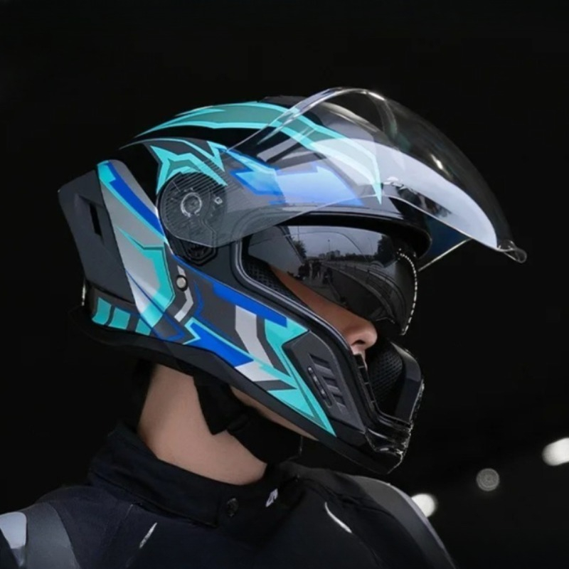 バイク用フルフェイスヘルメット ラージテール レトロクルーズ - Full Face Motorcycle Helmet With Bluetooth のレビューと価格